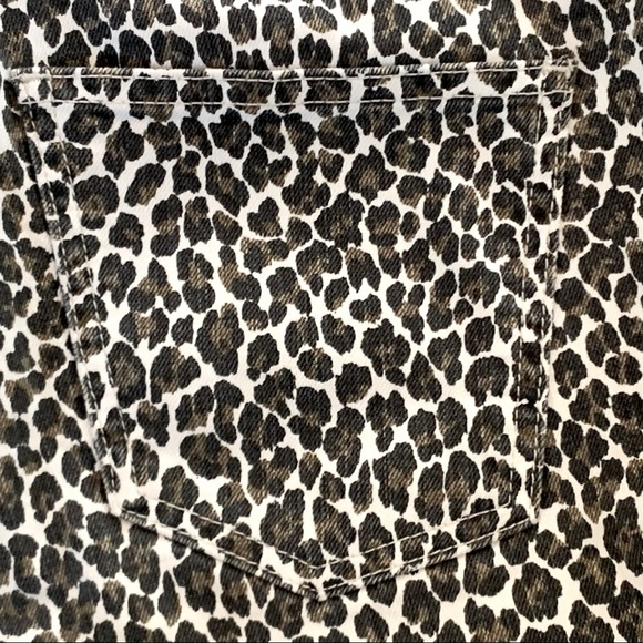 CURRENT/ELLIOTT Super Highwaist Stiletto Crop Leopard Print w/Slit Step Hem 27 - Picture 13 of 14